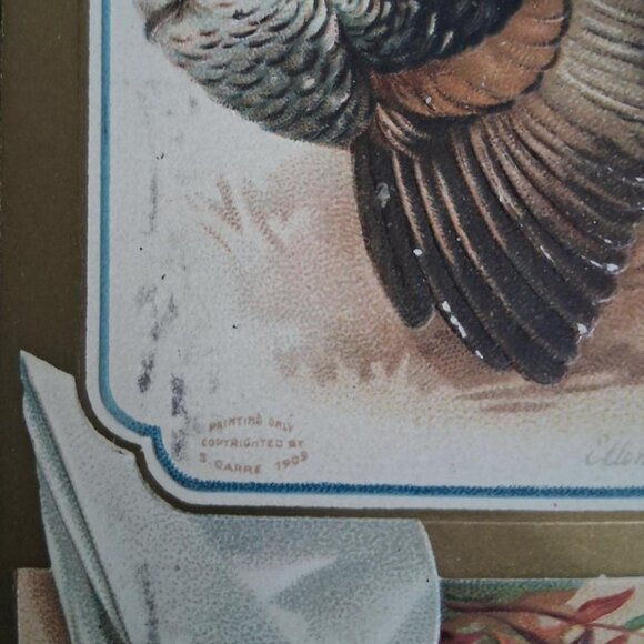 1909 Rare Antique Clapsaddle Greetings for Thanksgiving Day Postcard No. 51670 - Picture 2 of 7